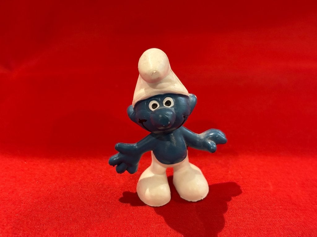 Smurf staand,  hoogte 5 cm Schleich 1965 Peyo staande smurf, Ophalen, Gebruikt, Overige Smurfen, Poppetje, Figuurtje of Knuffel