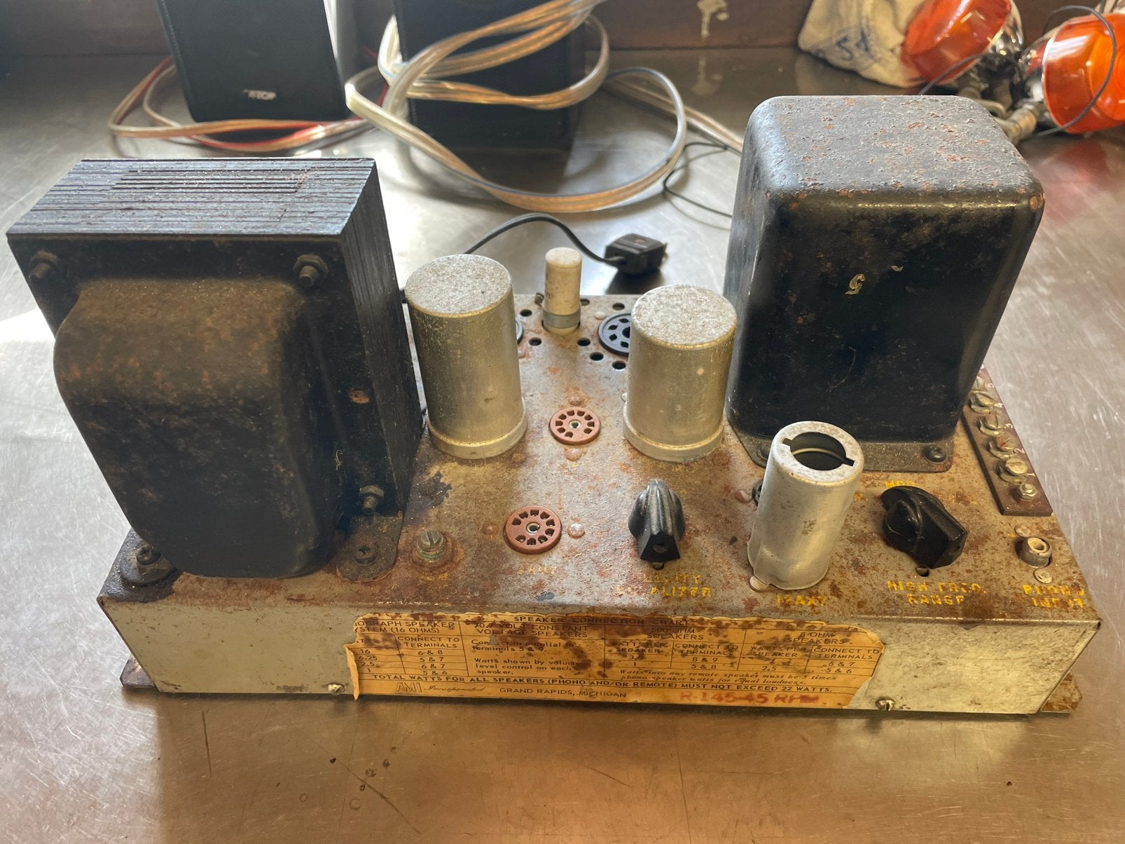 Ami jukebox versterker R145-45, Ophalen of Verzenden, Gebruikt, 1950 tot 1960, Ami