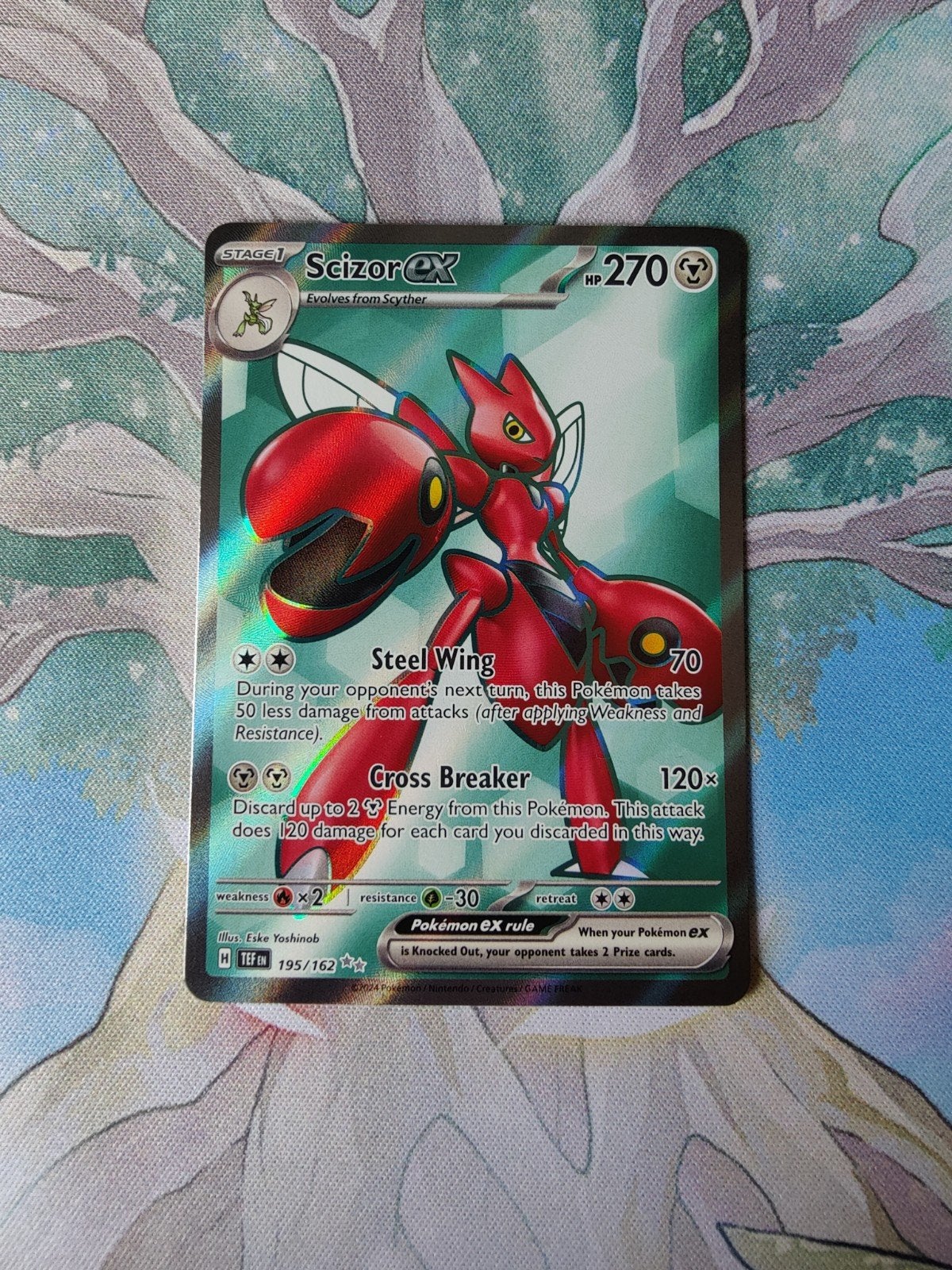 Pokemon temporal forces Scizor ex full art 195/162, Ophalen of Verzenden, Nieuw, Losse kaart, Foil