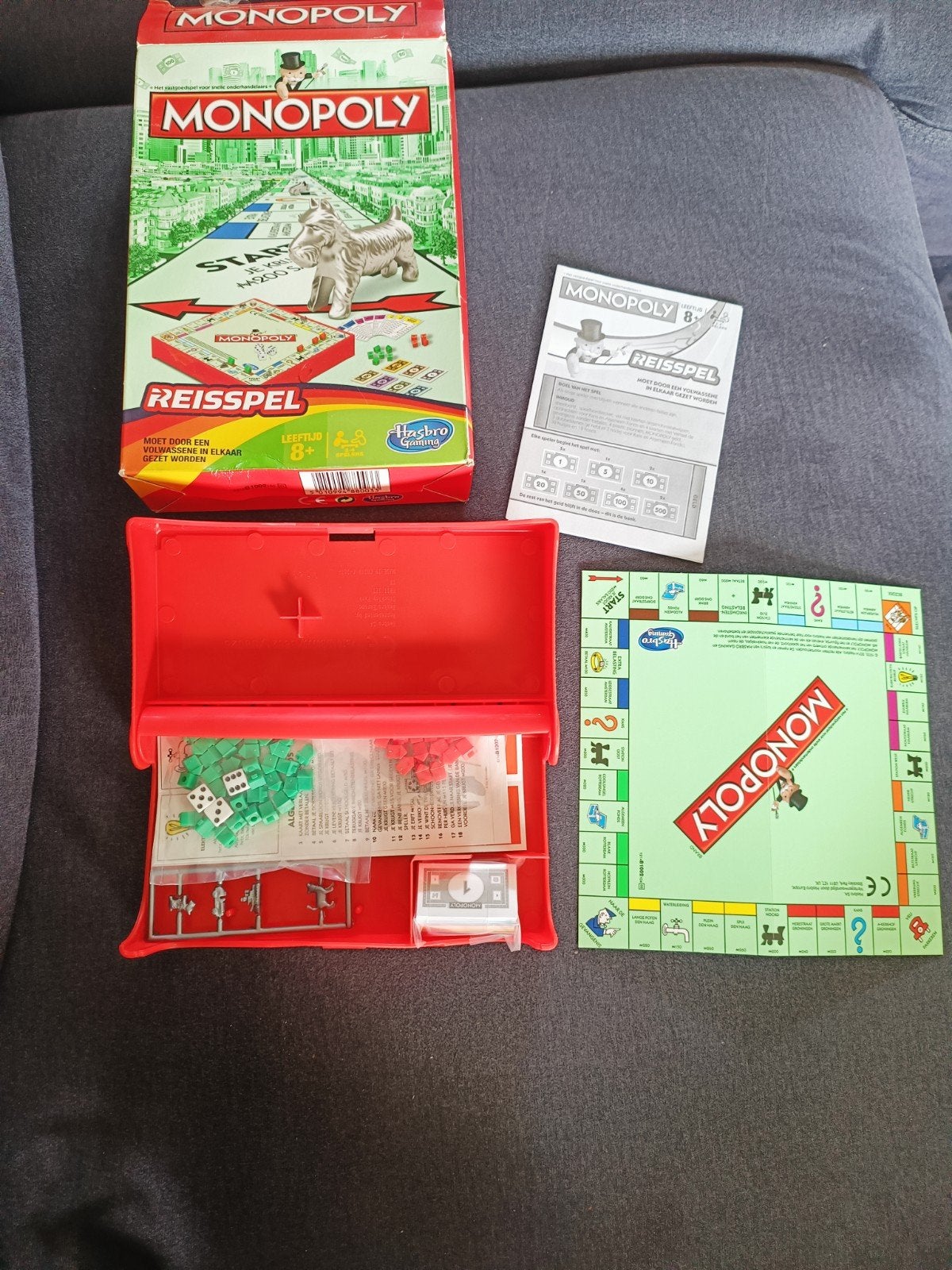 Monopoly Reisspel - Compact en Compleet, Ophalen of Verzenden, Zo goed als nieuw, Een of twee spelers, Hasbro