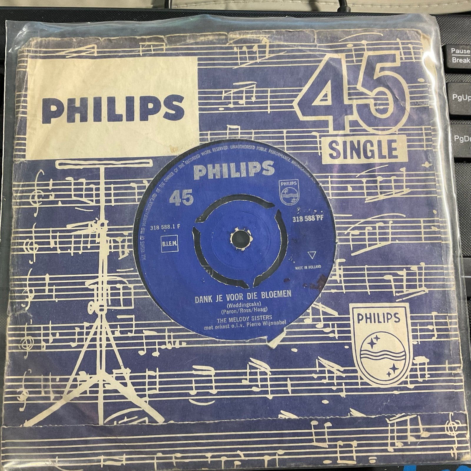 The Melody Sisters - Dank Je Voor De Bloemen /Ik Hou Van Jou, Gebruikt, 7 inch, Ophalen of Verzenden, EP