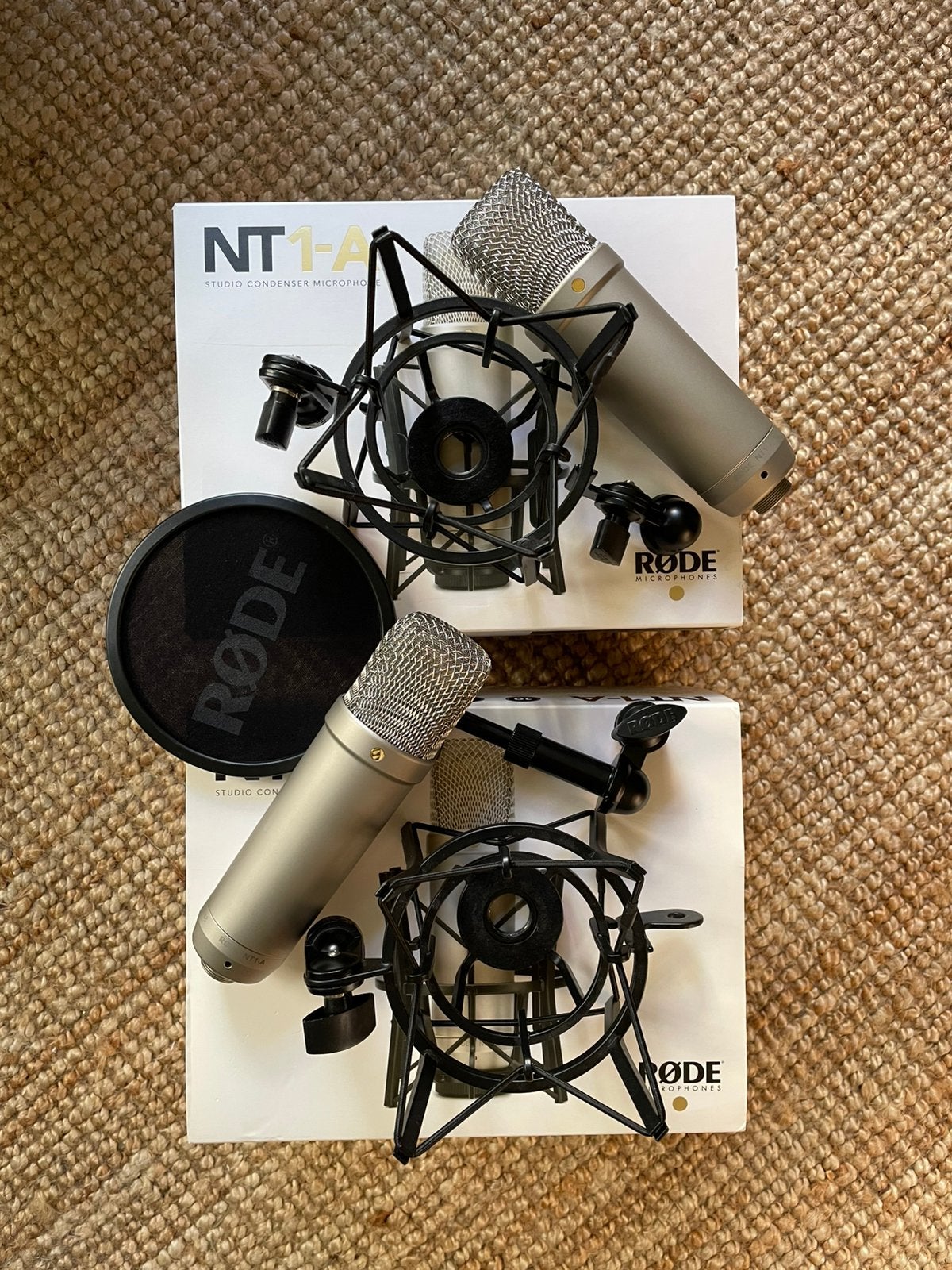 2x RØDE NT1-A Studiomicrofoon - Zo goed als nieuw, Ophalen, Zo goed als nieuw, Studiomicrofoon