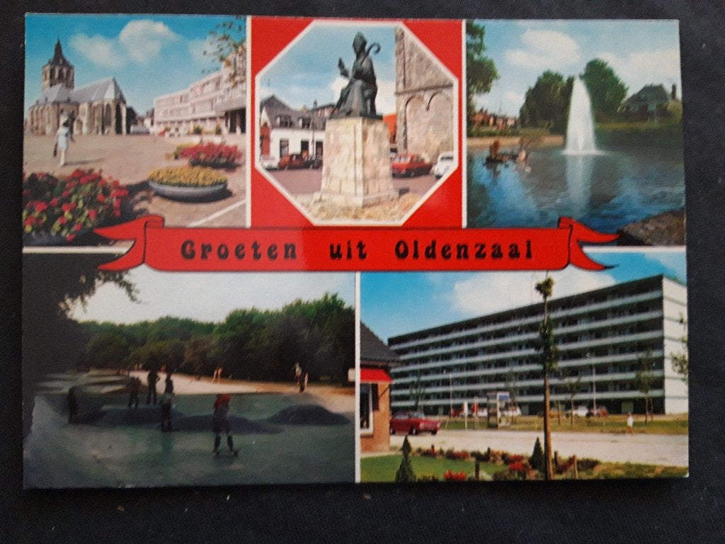 groeten uit Oldenzaal - 5 luik kaart- Daf R4 en 12 - Kadett, Ophalen of Verzenden, 1960 tot 1980, Ongelopen, Overijssel
