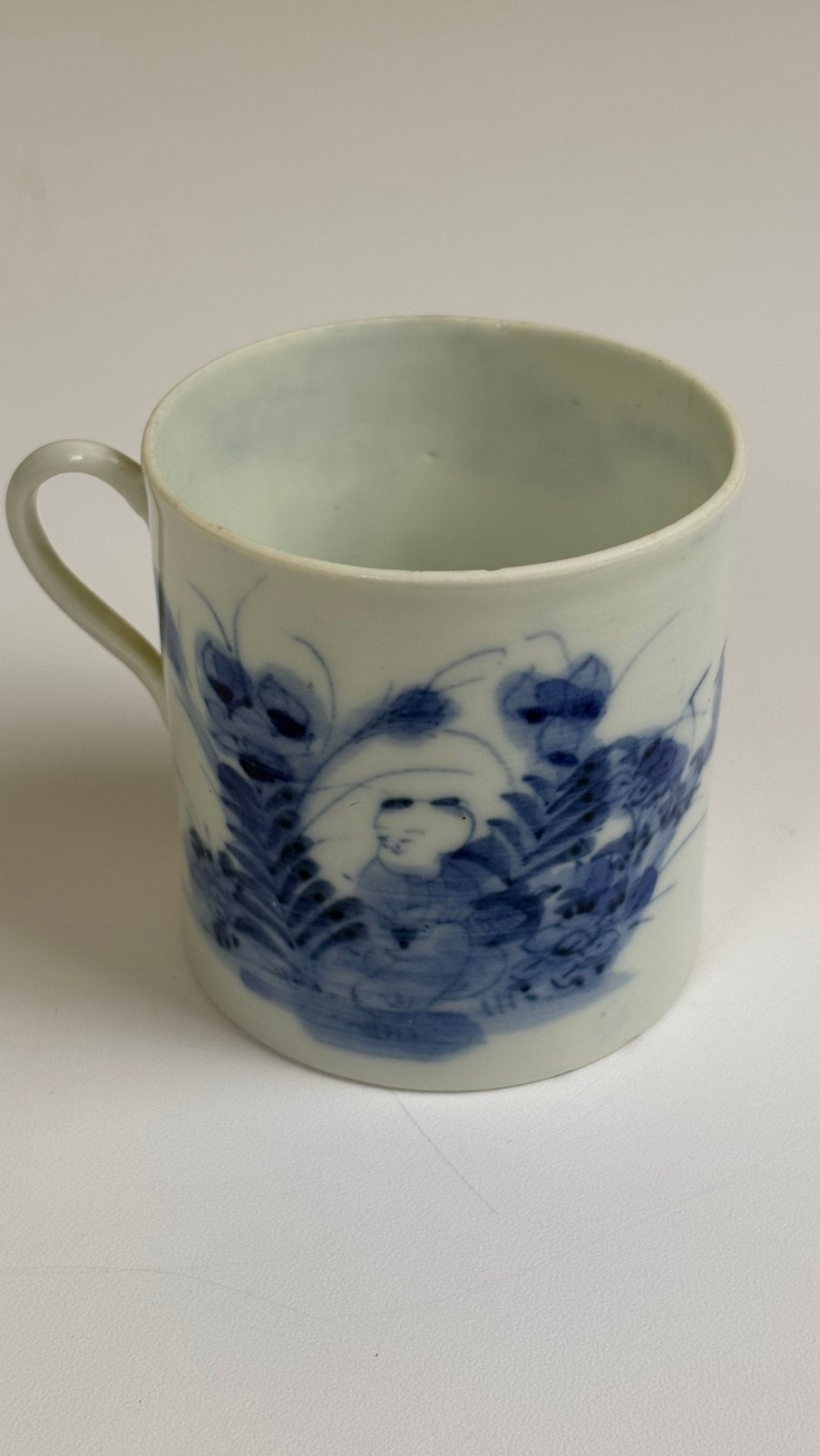 Antieke koffie- of theebeker Chinees porselein beschildering, Ophalen of Verzenden