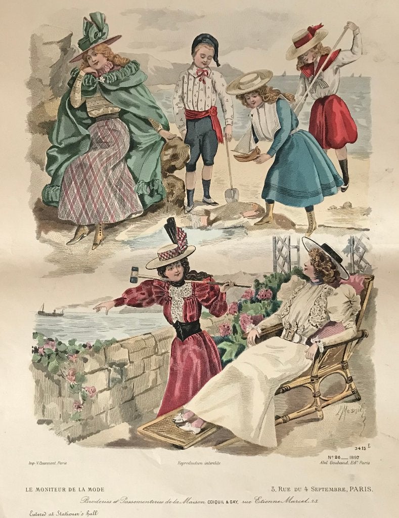 Le Moniteur de la Mode lithographie Abel Gouband, Ophalen of Verzenden, Zo goed als nieuw, Voor 1940, Prent