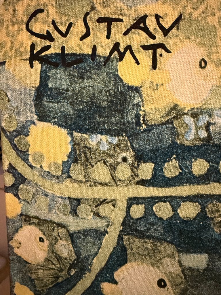Gustav Klimt 'Water Serpent II' reproductie op canvas, Ophalen, Figuren, Print, Gesigneerd