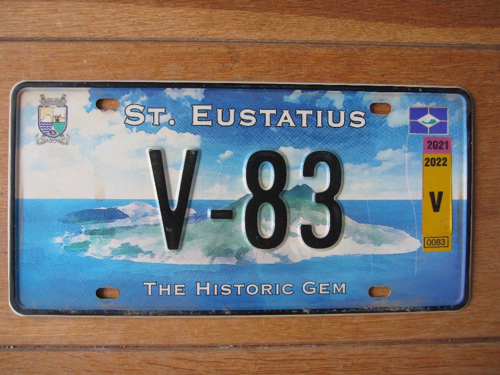 St. Eustatius nummerplaat kentekenplaten nummerplaten, Ophalen of Verzenden, Gebruikt, Auto's