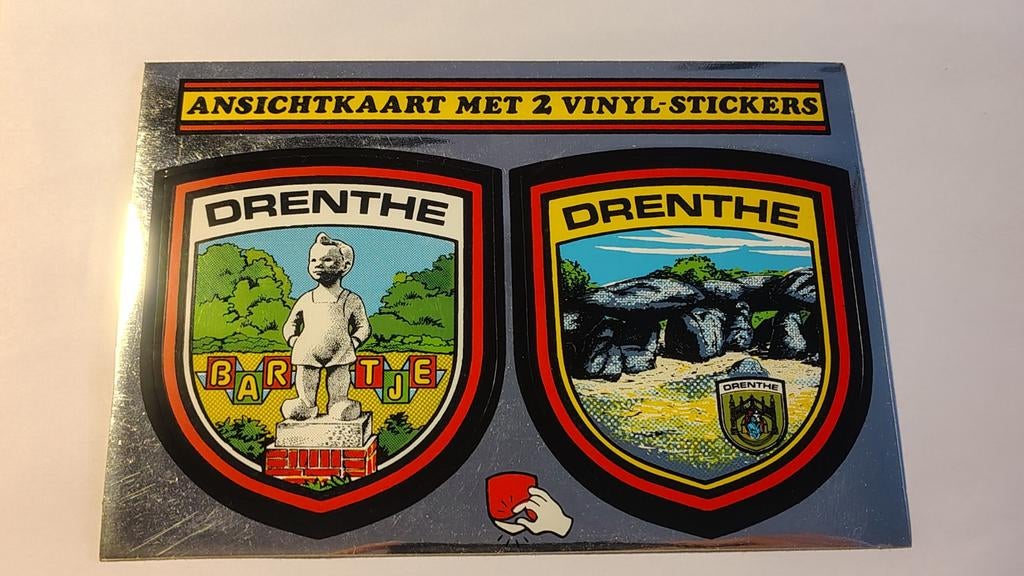 Nederland DRENTHE Sticker Ansichtkaart, Ophalen of Verzenden, 1980 tot heden, Drenthe