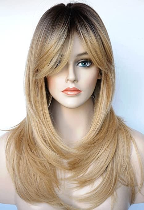 Lange Gemengde Blonde Pruik Dames Vrouwen Blond Haarstuk, Sieraden, Tassen en Uiterlijk, Uiterlijk | Haarverzorging, Verzenden