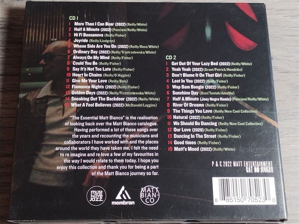 Matt Bianco ‎– The Essential Matt Bianco 2022 [Gesigneerd], Ophalen of Verzenden, Zo goed als nieuw, Pop, Gesigneerd