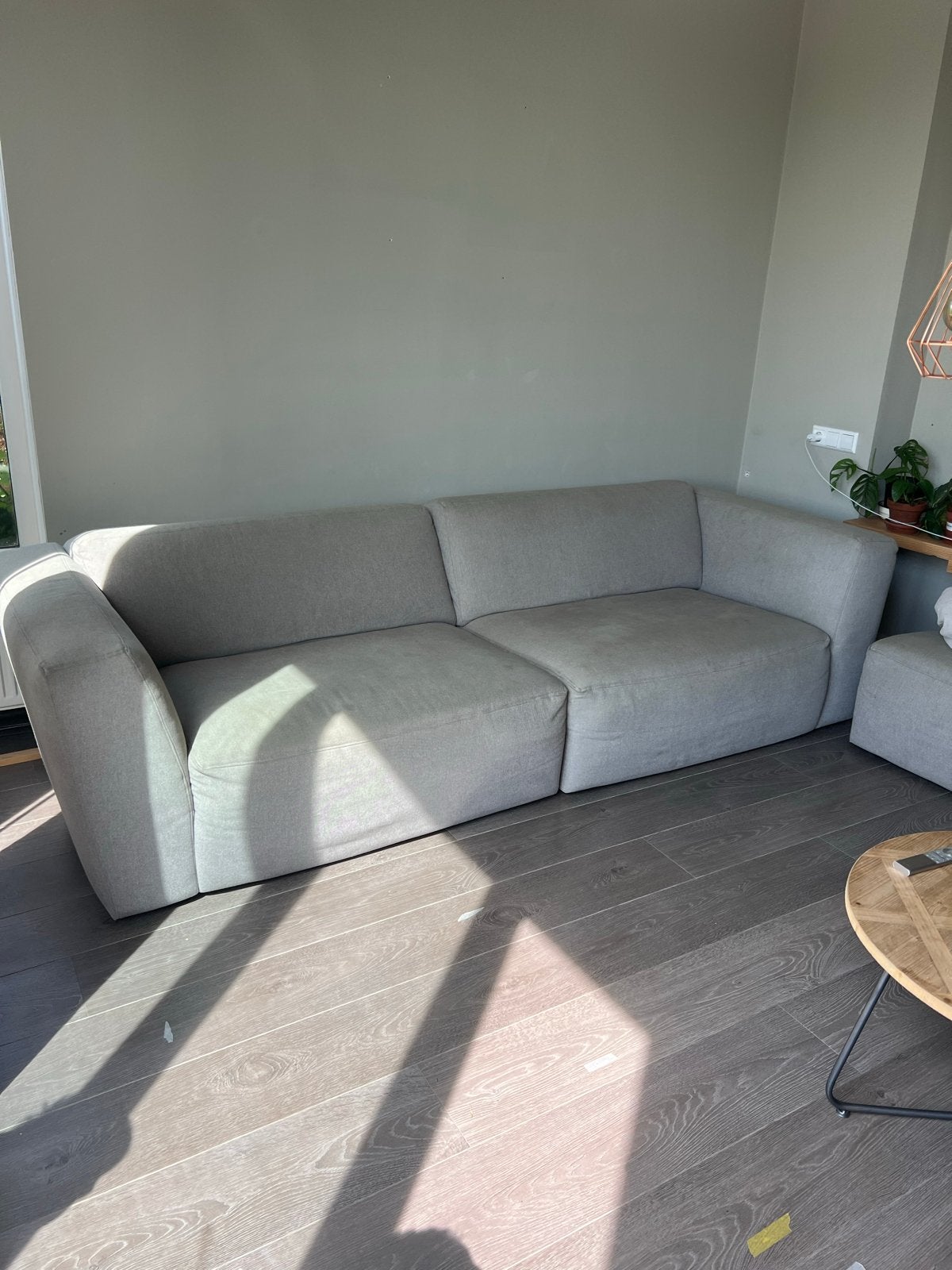 Comfortabele grijze bank - gratis af te halen, Ophalen, Gebruikt, 300 cm of meer, 75 tot 100 cm