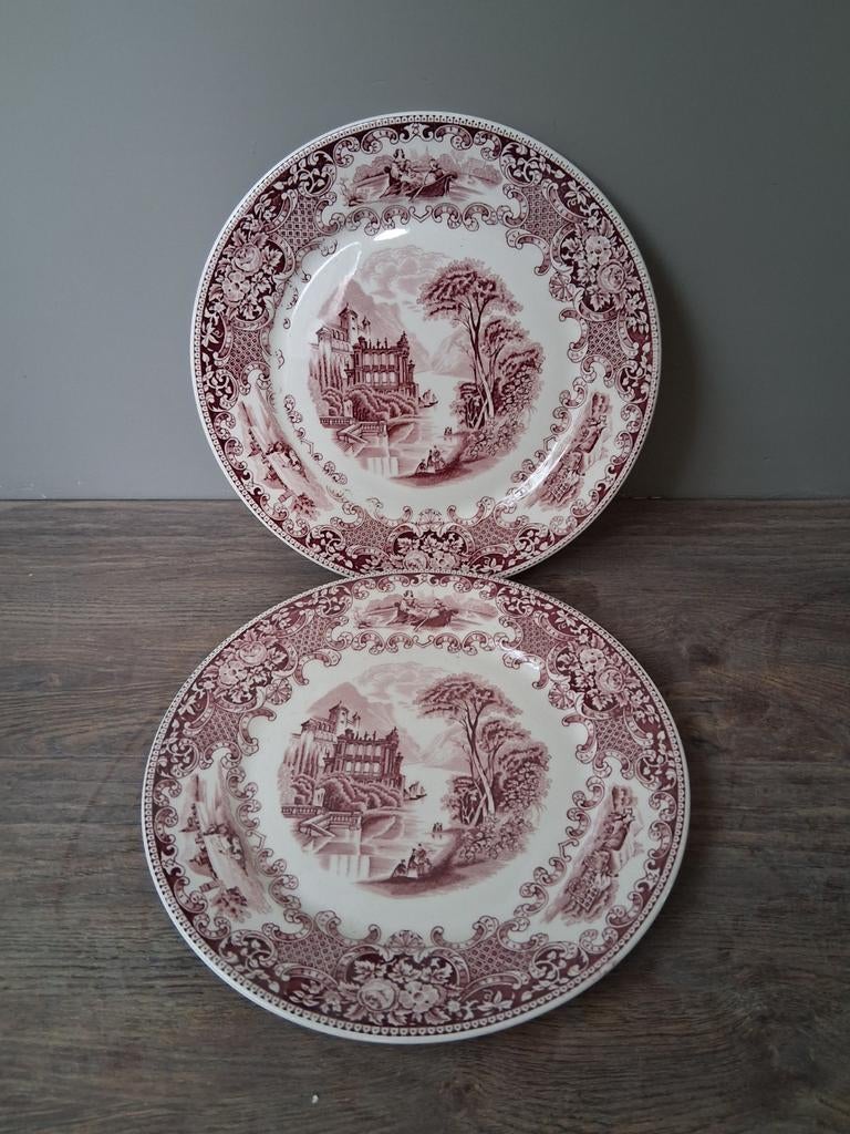 Royal sphinx Maastricht  cambridge  old Engeland 2 dinerbord, Antiek en Kunst, Antiek | Servies los, Ophalen of Verzenden