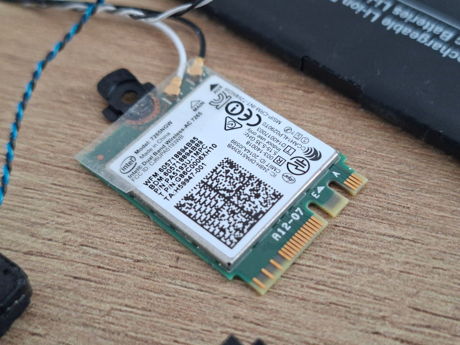 Intel Dual Band Wireless-AC 7265 M.2 WiFi + Bluetooth kaart, Ophalen of Verzenden