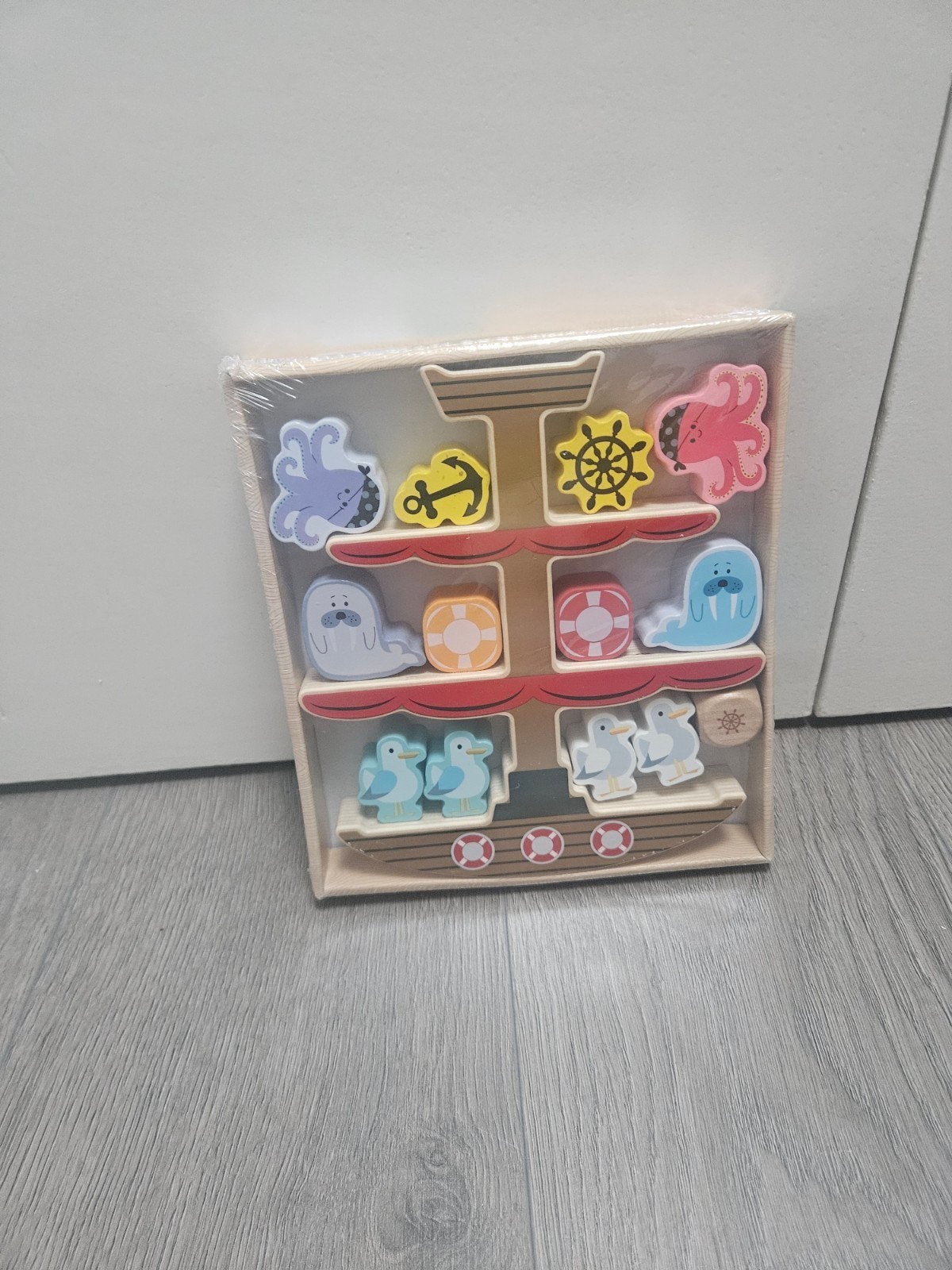 Houten Balansspel - Zeethema voor Kinderen, Ophalen of Verzenden, Nieuw, Puzzelen