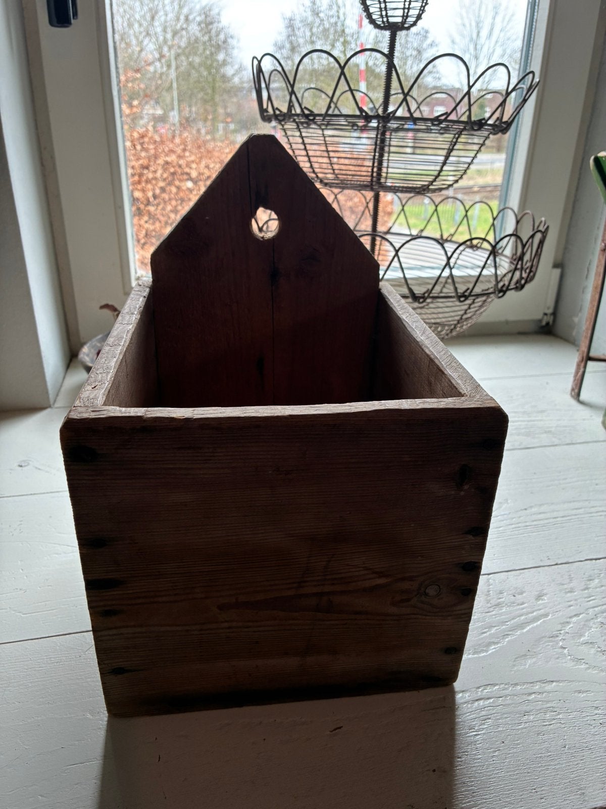 Oude zweedse houten bak, Ophalen of Verzenden