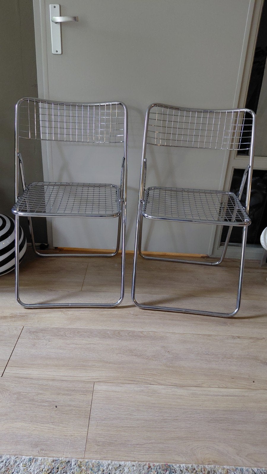 2 Ikea Ted Net klapstoelen Niels Gammelgaard, Ophalen, Gebruikt, Metaal, Twee