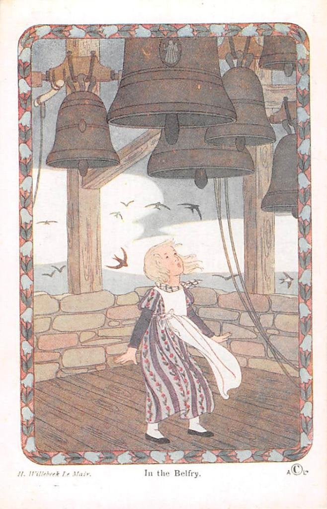 Fantasie Illustratie H. Willebeek Le Mair In the Belfry, Ophalen of Verzenden, Voor 1920, Ongelopen, Kinderen