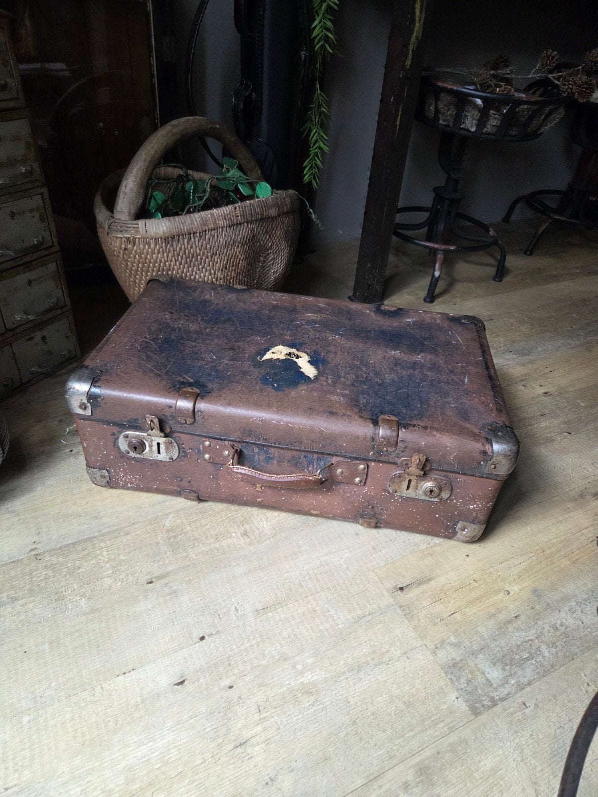 brocante reiskoffer., Ophalen of Verzenden