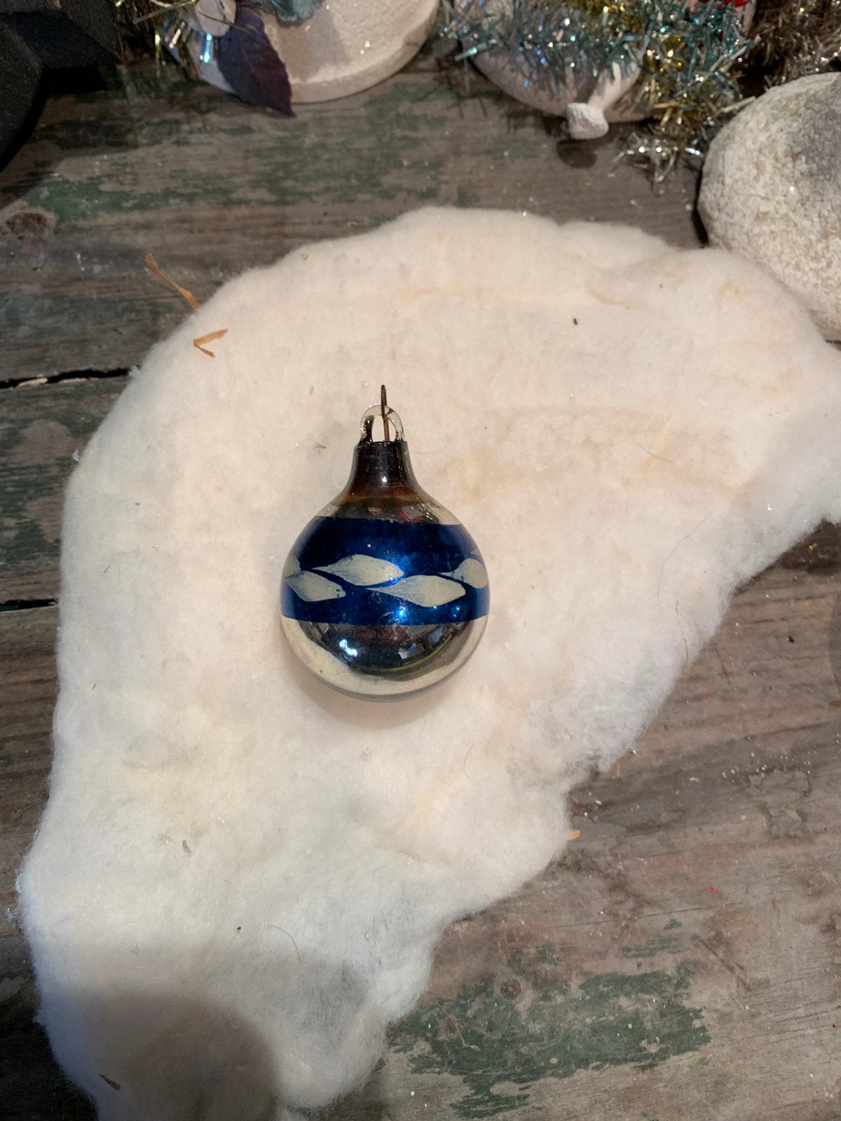Kerst bal ajeko handbeschilderd fethertree, T, Ophalen of Verzenden, Zo goed als nieuw, N