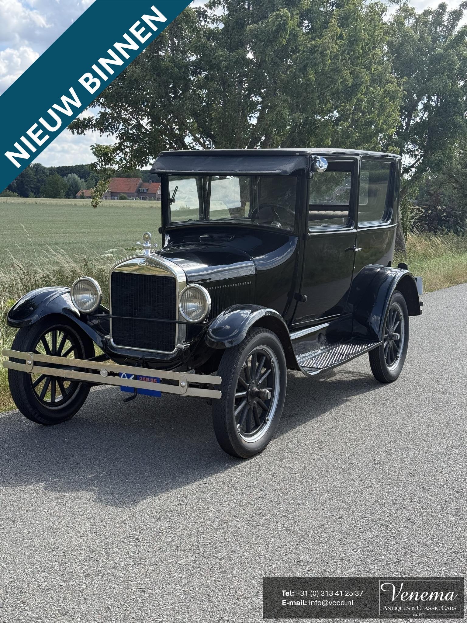 Ford Model T Tudor, Auto's, Ford, Particulier, Te koop, Overige modellen, Benzine, Sedan, Handgeschakeld, Zwart, Grijs, Stof, Achterwielaandrijving
