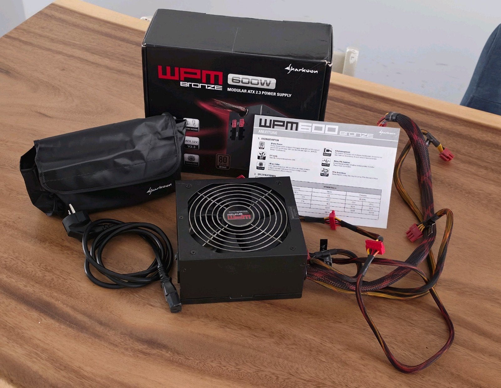 Sharkoon WPM 600W pc modulair atx 2.5 voeding Bronze, Ophalen, Zo goed als nieuw