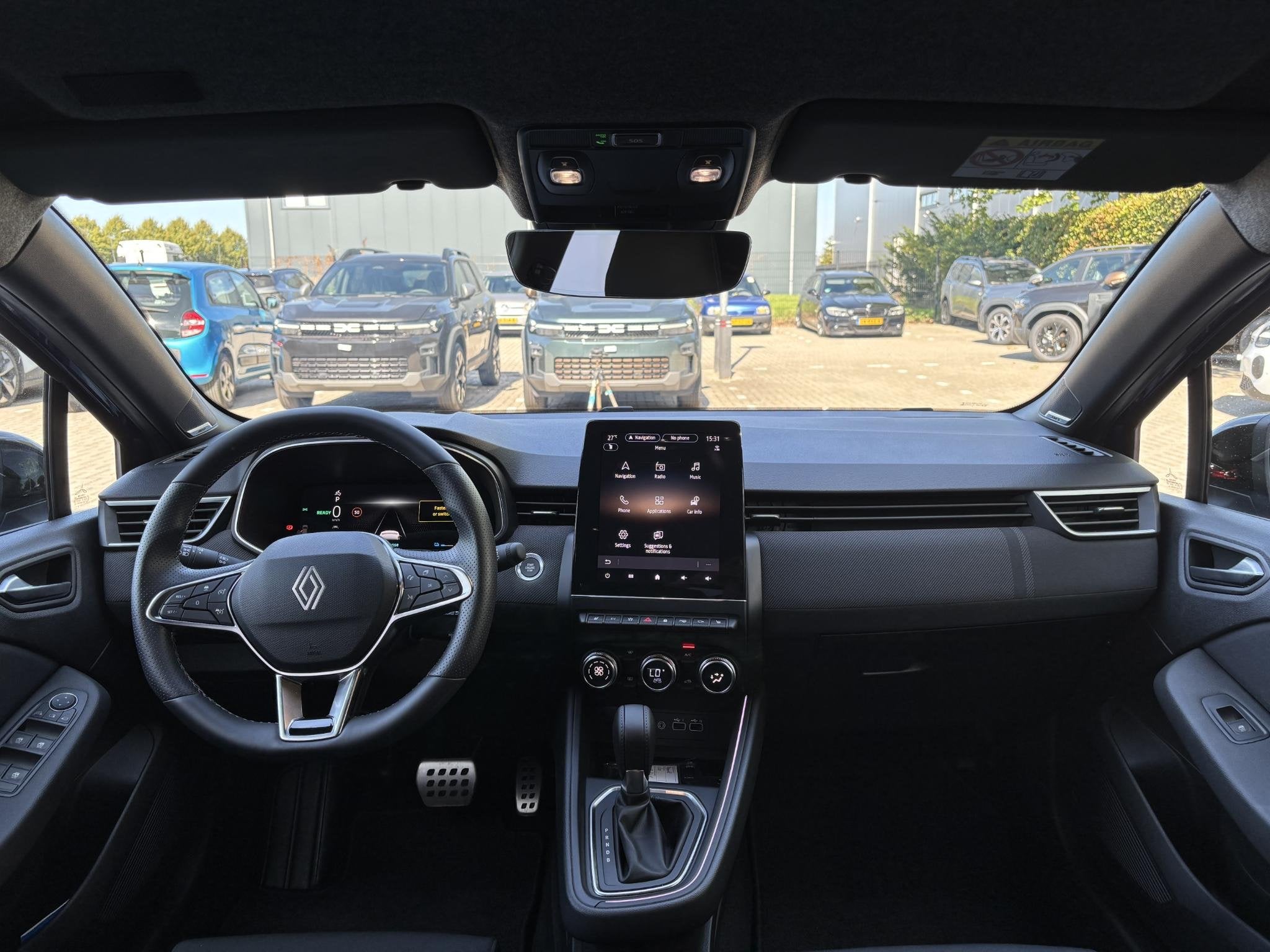 Renault Clio 1.6 E-Tech Full Hybrid 145 esprit Alpine l Pack, Auto's, Gebruikt, Euro 6, Blauw, Leder en Stof