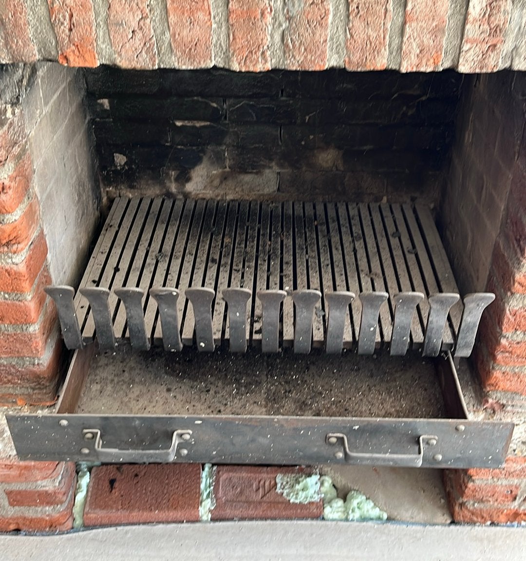 Haardrooster en opvangbak, Huis en Inrichting, Ophalen, Gebruikt, Vrijstaande haard, Houthaard