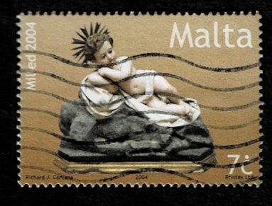postzegel 1332 Malta Kerstmis, Ophalen of Verzenden, Malta, Gestempeld