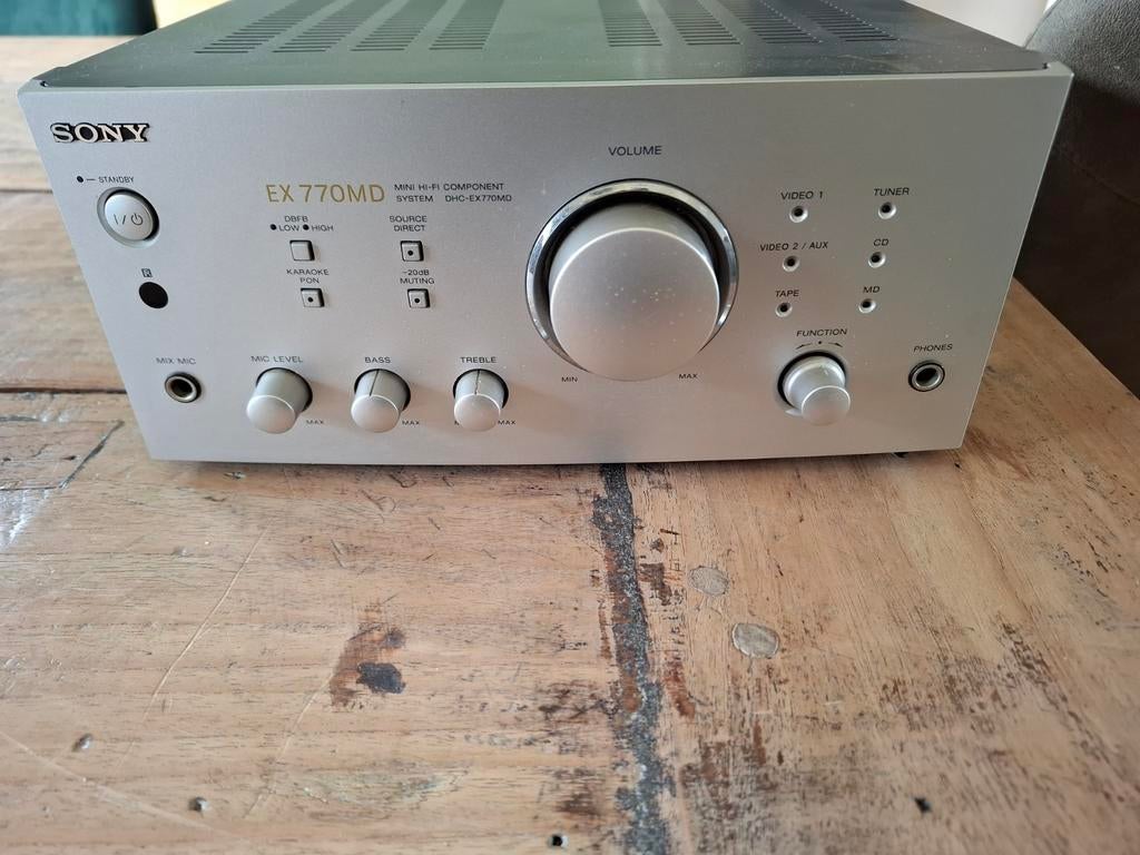 Sony EX-770MD mini hifi-component system.  Versterker., Ophalen, Gebruikt, Sony, 120 watt of meer