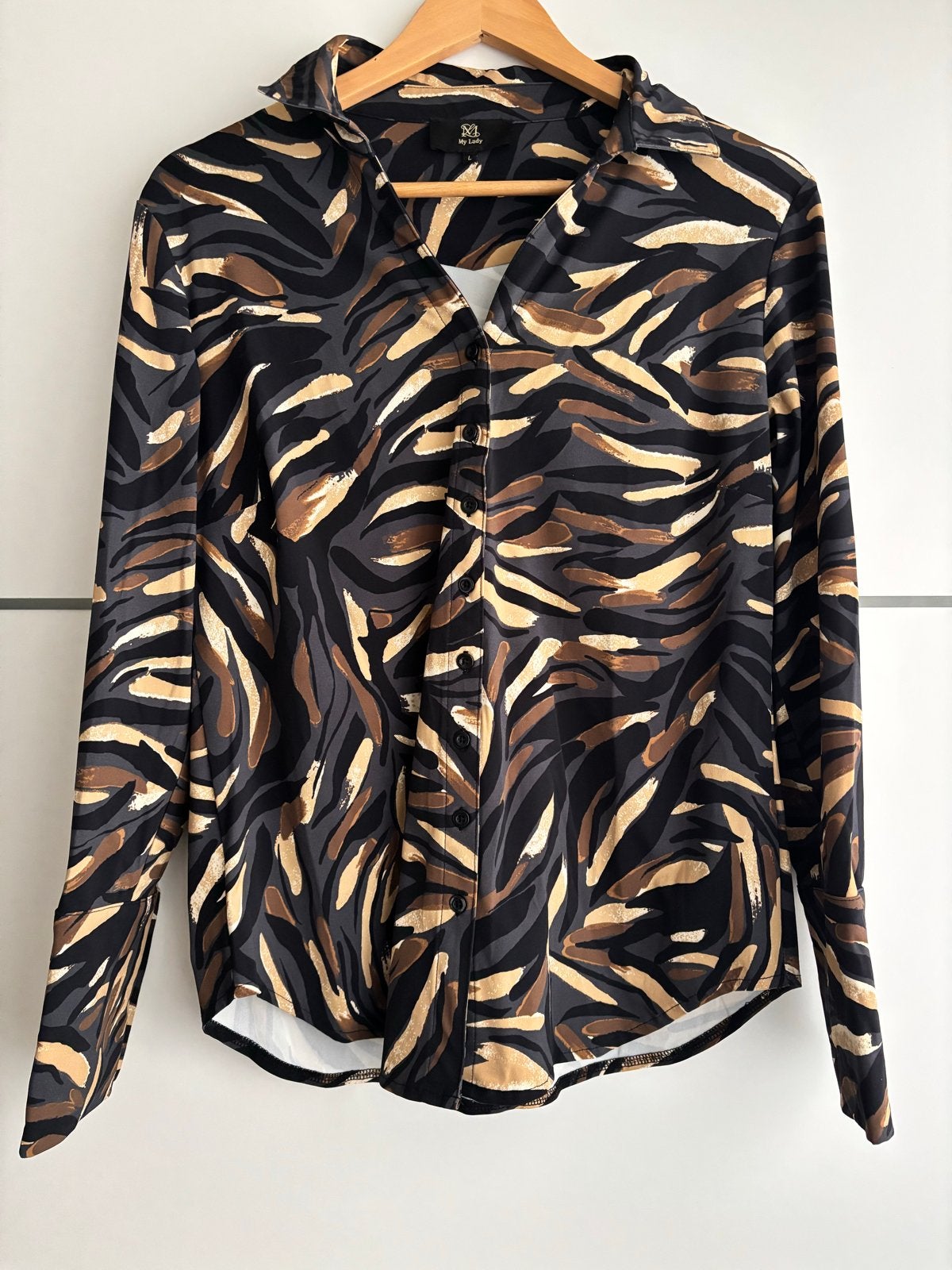 My Lady Blouse met Zebraprint - Maat L, Kleding | Dames, T-shirts, Zwart, Maat 42/44 (L), Ophalen of Verzenden, Zo goed als nieuw