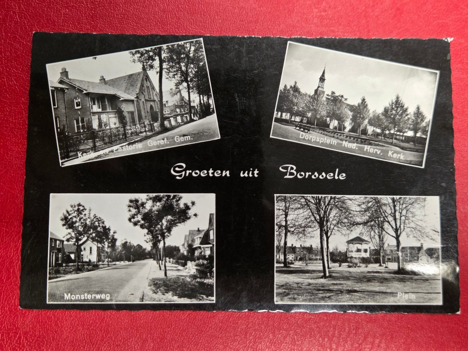 Borsele bij Heinskenszand 4-luik, Verzamelen, Ansichtkaarten | Nederland, Ophalen of Verzenden, 1940 tot 1960