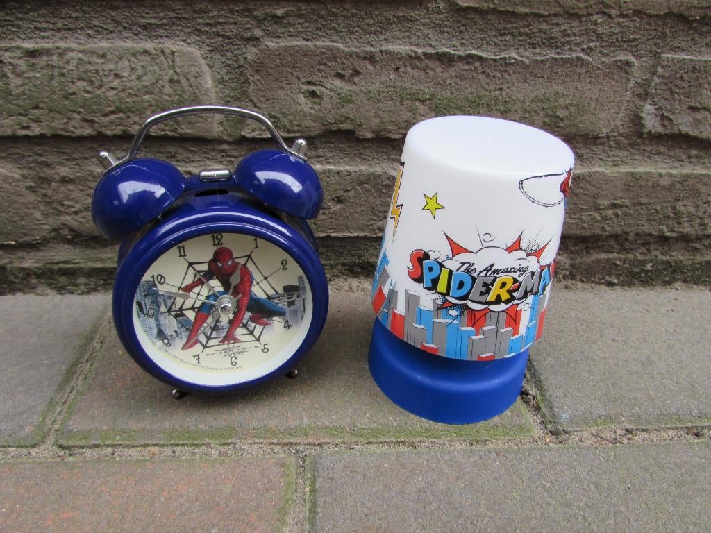 Spiderman lamp en wekker, Ophalen of Verzenden, Zo goed als nieuw, Ontdekken, Met licht