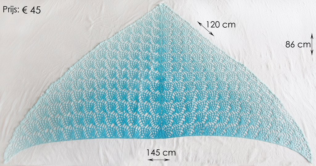 Zelf gehaakte omslagdoek sjaal shawl 100% katoen, Kleding | Dames, Ophalen of Verzenden, Nieuw, Maat 38/40 (M), Sjaal