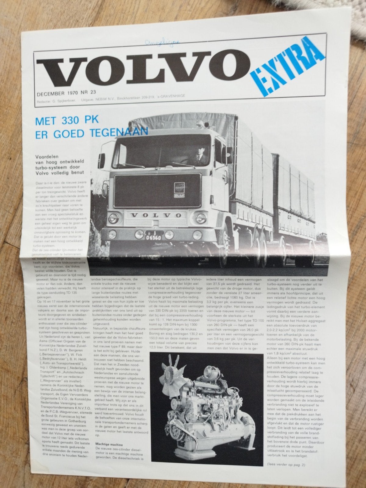 Volvo Extra december 1970 nr 23 - Nederlands, 8 pagina's, Gelezen, Volvo, Volvo, Ophalen of Verzenden