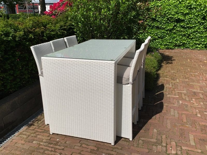 Genua Barset Wit, Ophalen, Kunststof, 6 zitplaatsen, Nieuw