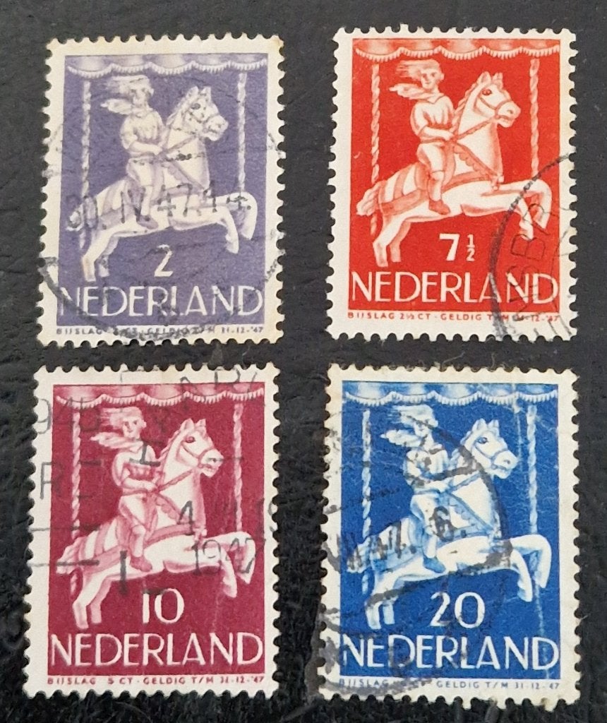 Nederland 1946 - nvph 469-473 - Kinderzegels ( 4 van 5), Verzenden, Na 1940, Gestempeld
