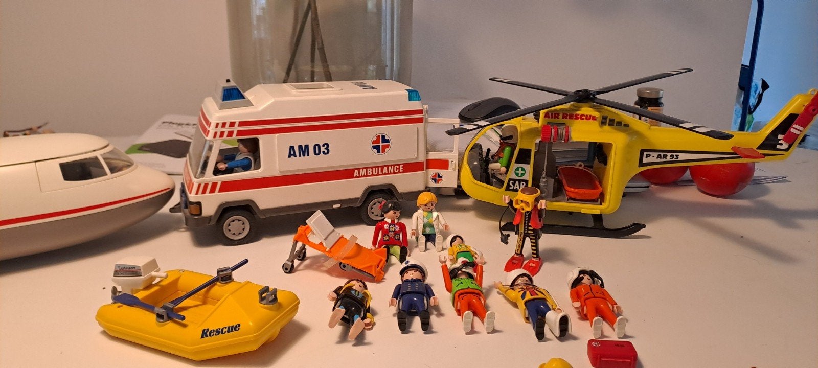 Playmobil Ambulance, Helikopter en Reddingsboot Set, Ophalen of Verzenden