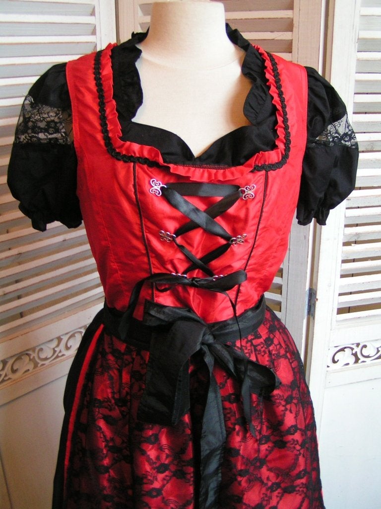tiroler dirndl jurk, schort blouse maat 40 nr TT 1222, Verzenden, Zo goed als nieuw, Maat 38/40 (M), Carnaval