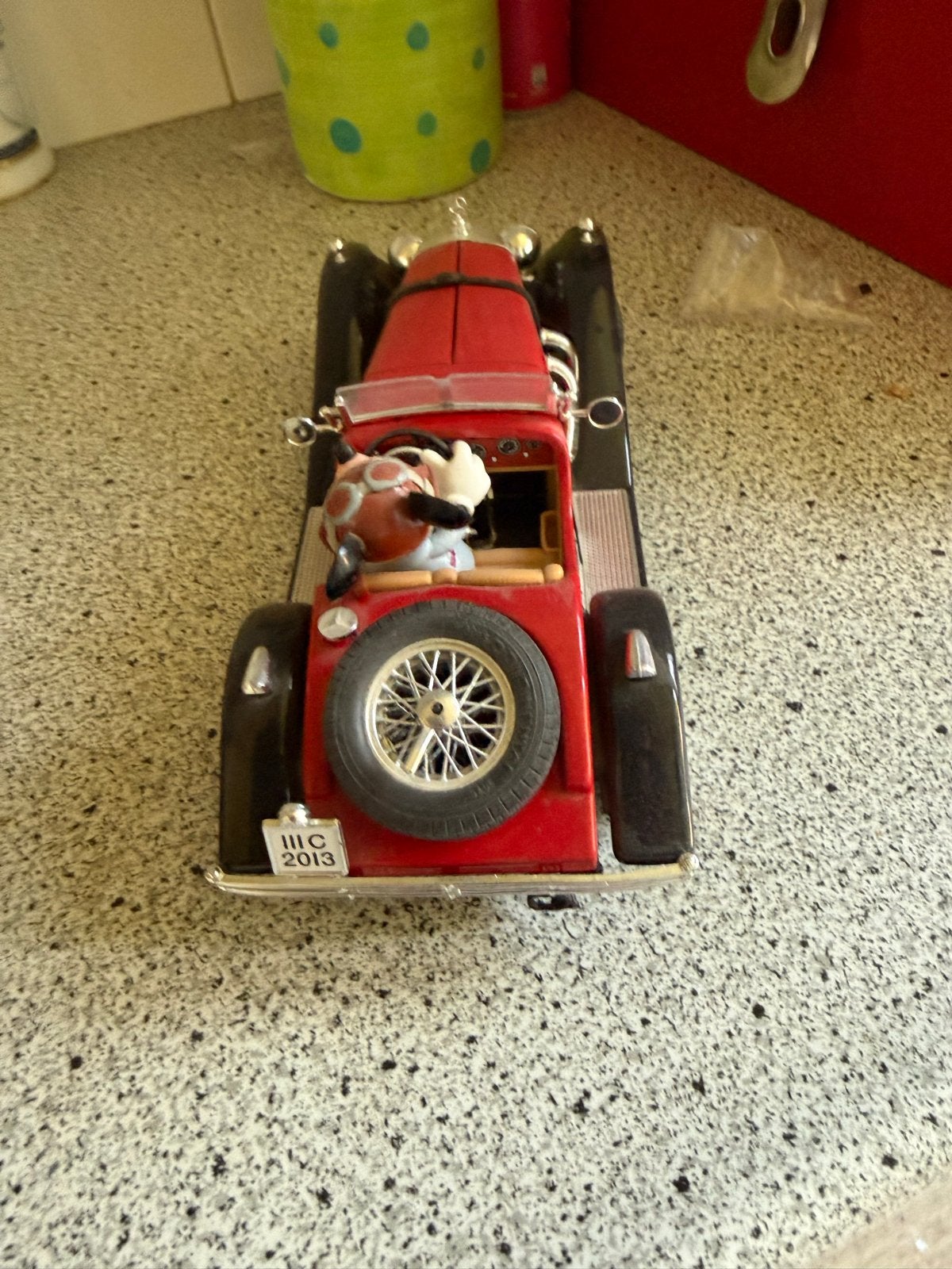 Mickey Mouse Mercedes-Benz Oldtimer Modelauto, Hobby en Vrije tijd, Ophalen of Verzenden, Zo goed als nieuw, Auto