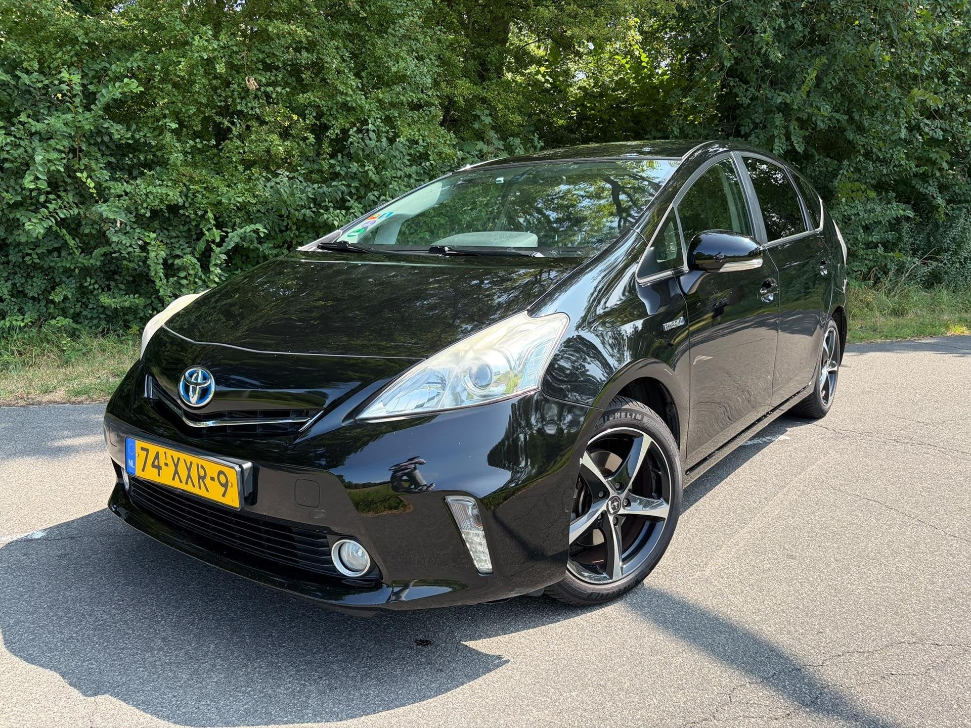 Toyota Prius Wagon 1.8 136PK Aspiration 7 persoons leder pan, Auto's, Euro 5, Gebruikt, Zwart, 4 cilinders