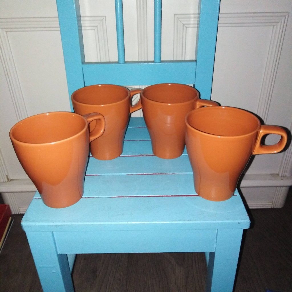 Mokken bruin 4 stuks Ikea, Ophalen, Gebruikt, IKEA, Mok