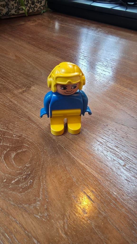 Duplo Piloot Poppetje - Geel/Blauw, Ophalen of Verzenden