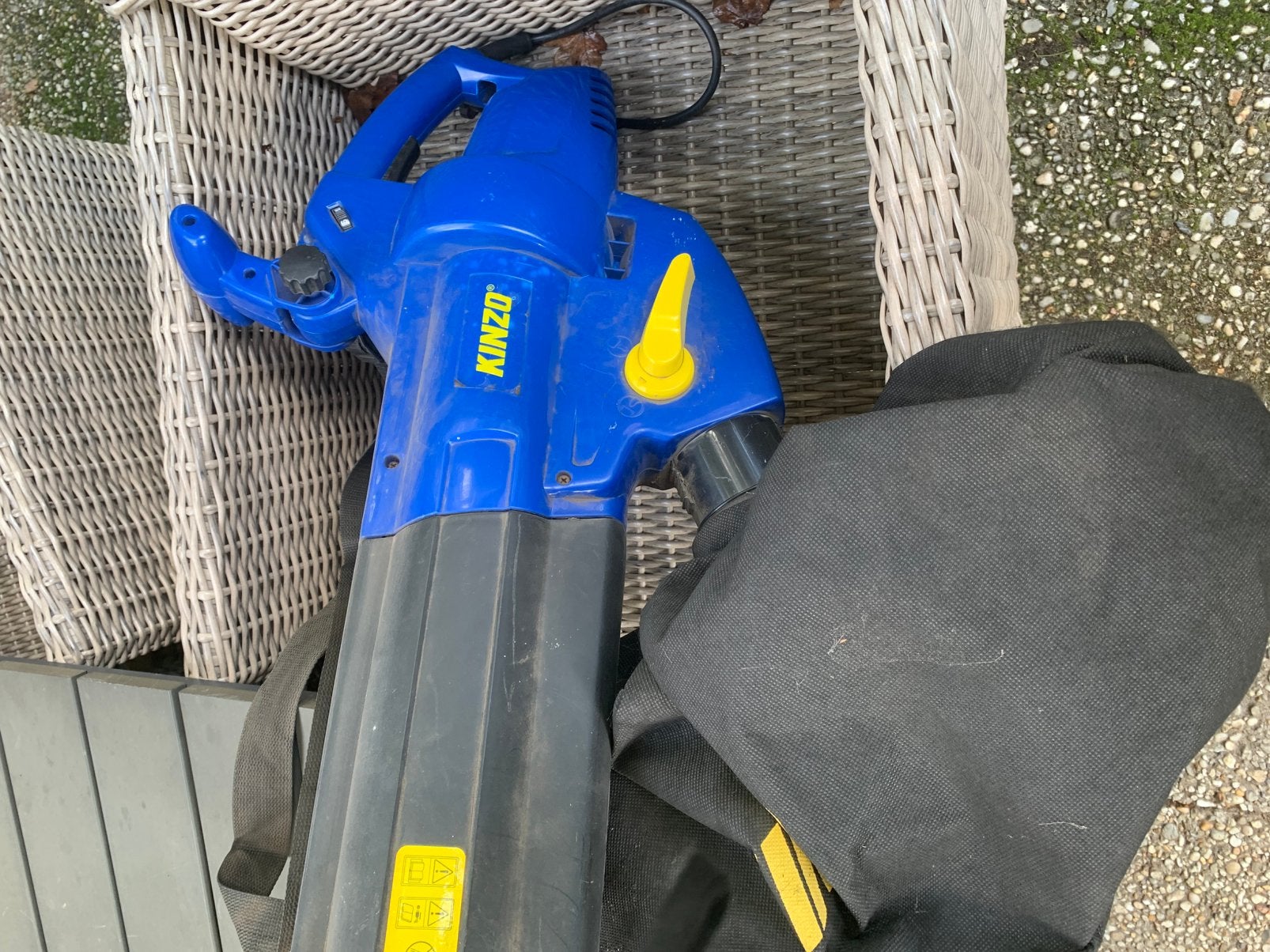 Kinzo bladblazer/zuiger, Ophalen, Gebruikt, Elektrisch, Met opvangzak