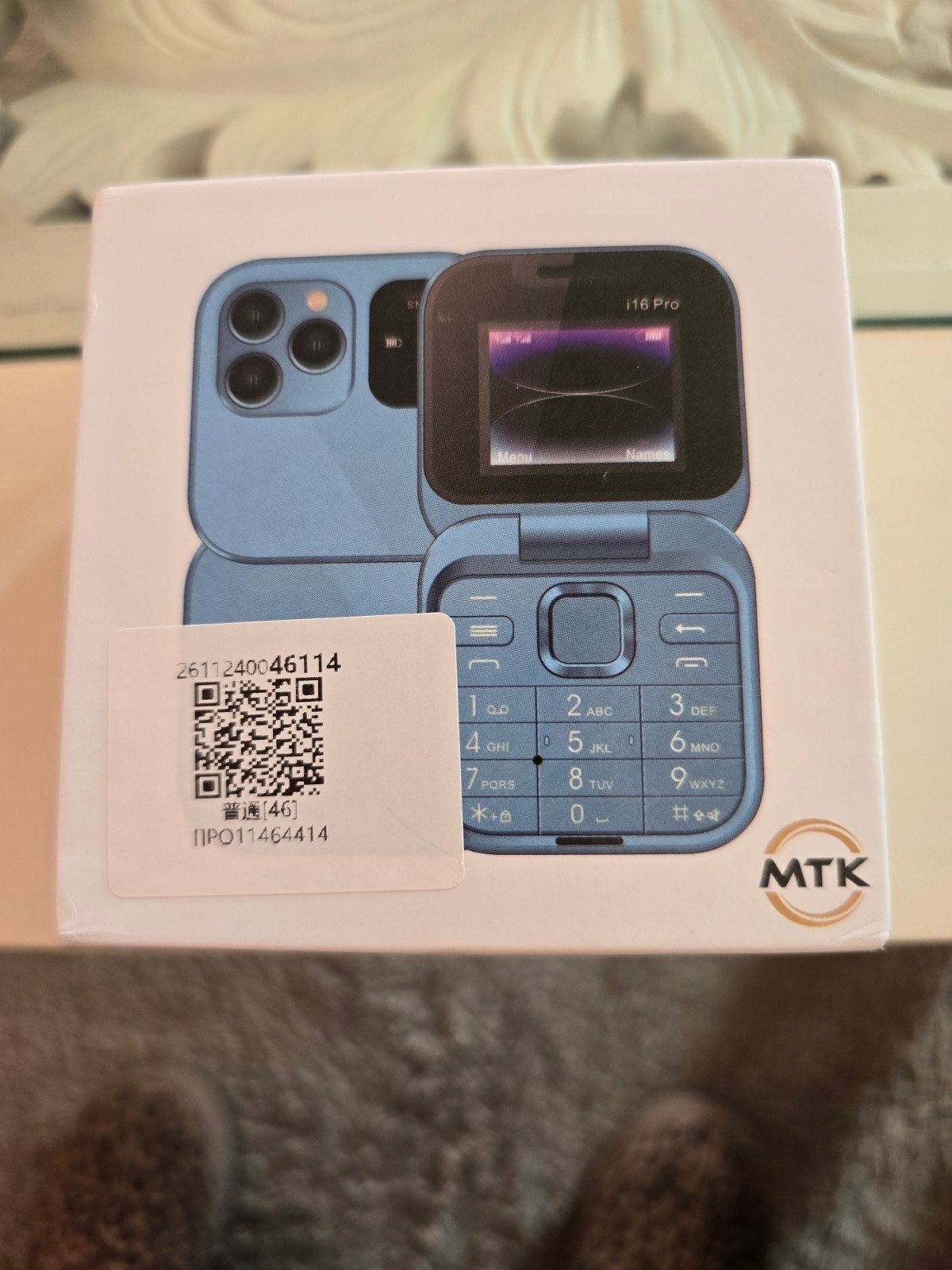 Nieuwe MTK i16 Pro Klaptelefoon - Paars, Nieuw, Inklapmodel, Ophalen of Verzenden, Minder dan 3 megapixel