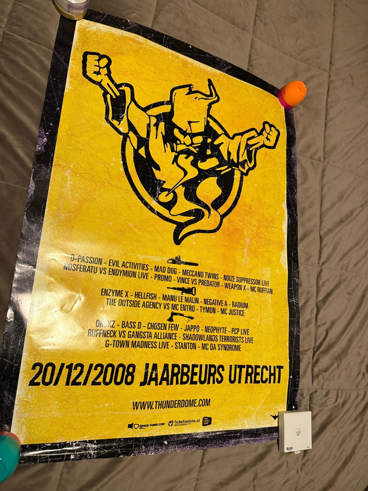 Thunderdome 2008 Jaarbeurs Utrecht Poster, Verzamelen, Ophalen of Verzenden, A1 t/m A3, Muziek, Rechthoekig Staand
