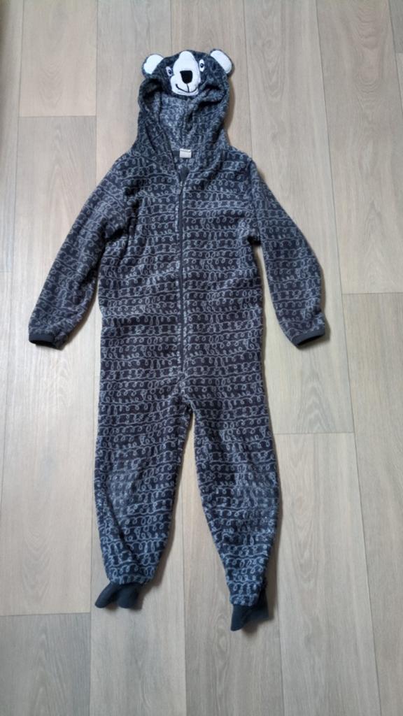 Grijze onesie poes maat 110/116, Kinderen en Baby's, Ophalen, Gebruikt, Meisje, Overige typen