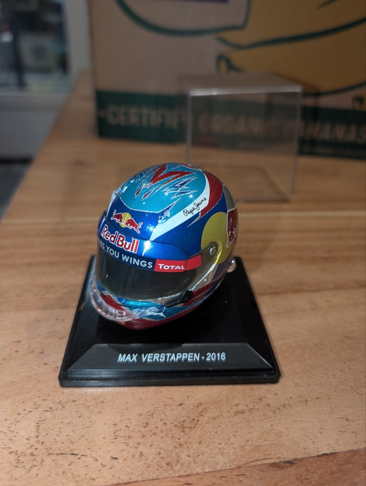 Max Verstappen Helm GP Spanje 2016 - Miniatuur, Ophalen, Zo goed als nieuw, Formule 1