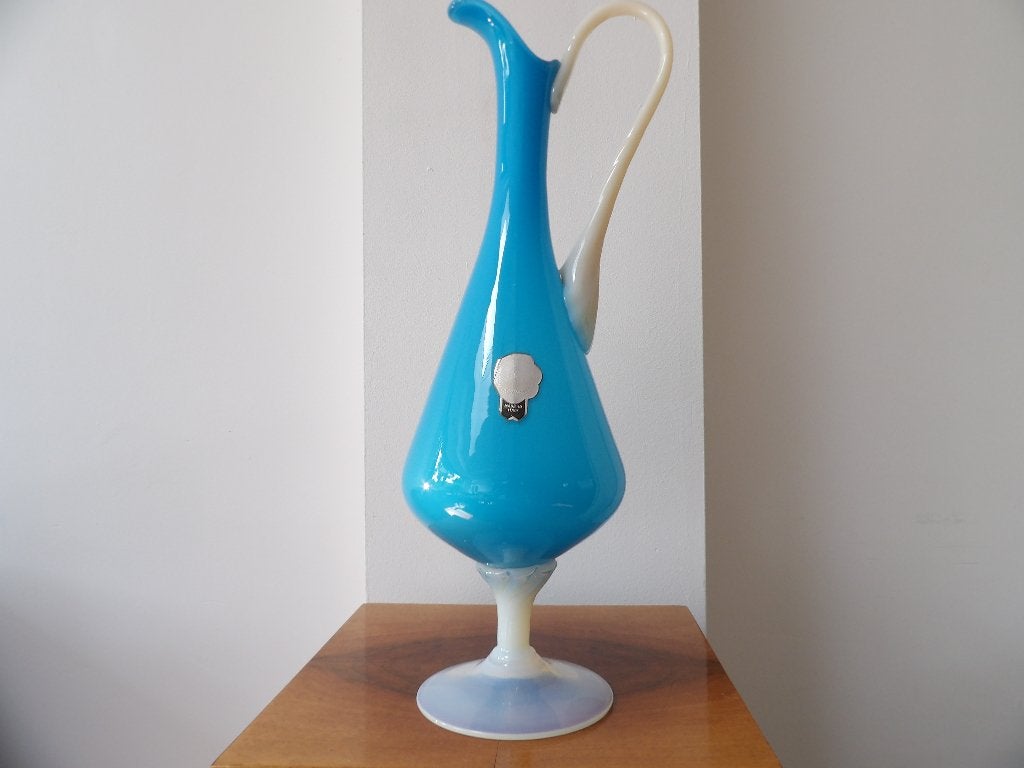 Murano Sixties grote Kan, opaline glas, Ophalen of Verzenden