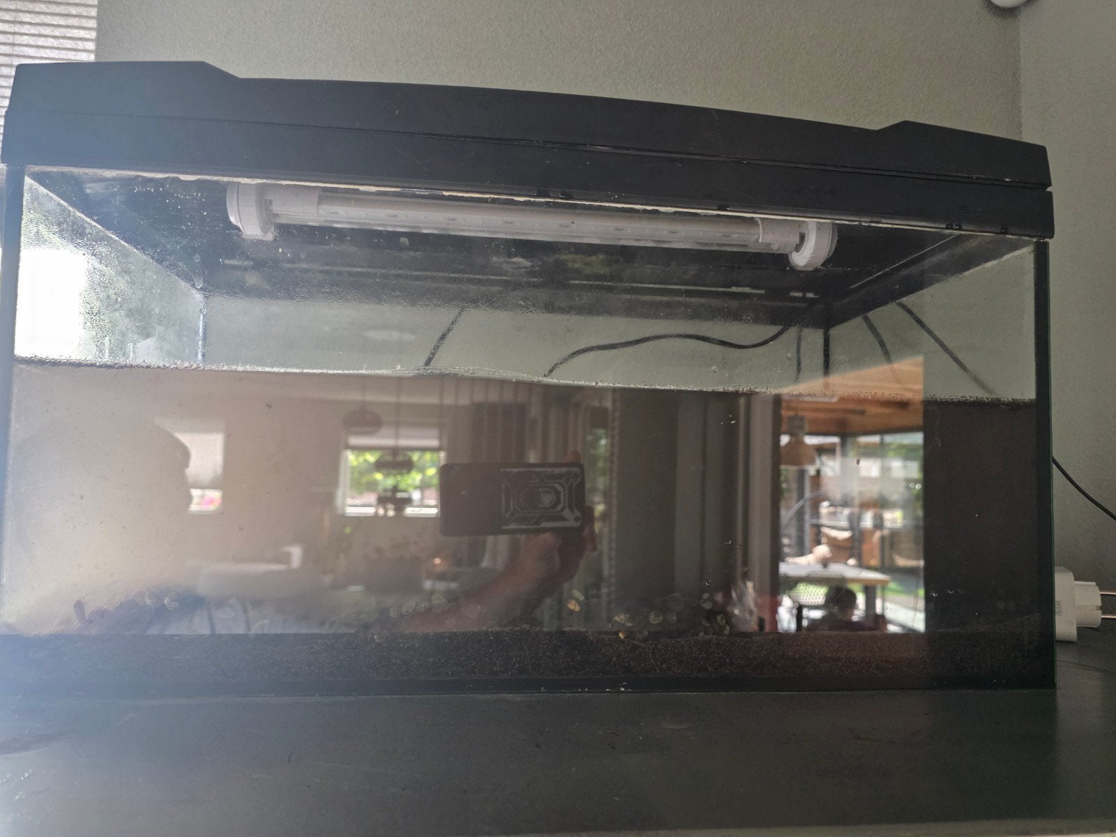 54 liter aquarium, Ophalen of Verzenden, Verwarming, Zo goed als nieuw, Leeg aquarium