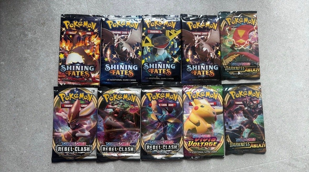 Pokémon TCG Booster Packs - Shining Fates, Rebel Clash, Vivi, Ophalen, Nieuw, Booster